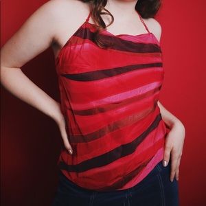 🍒 Y2K H&M Silk Halter Top 🍒